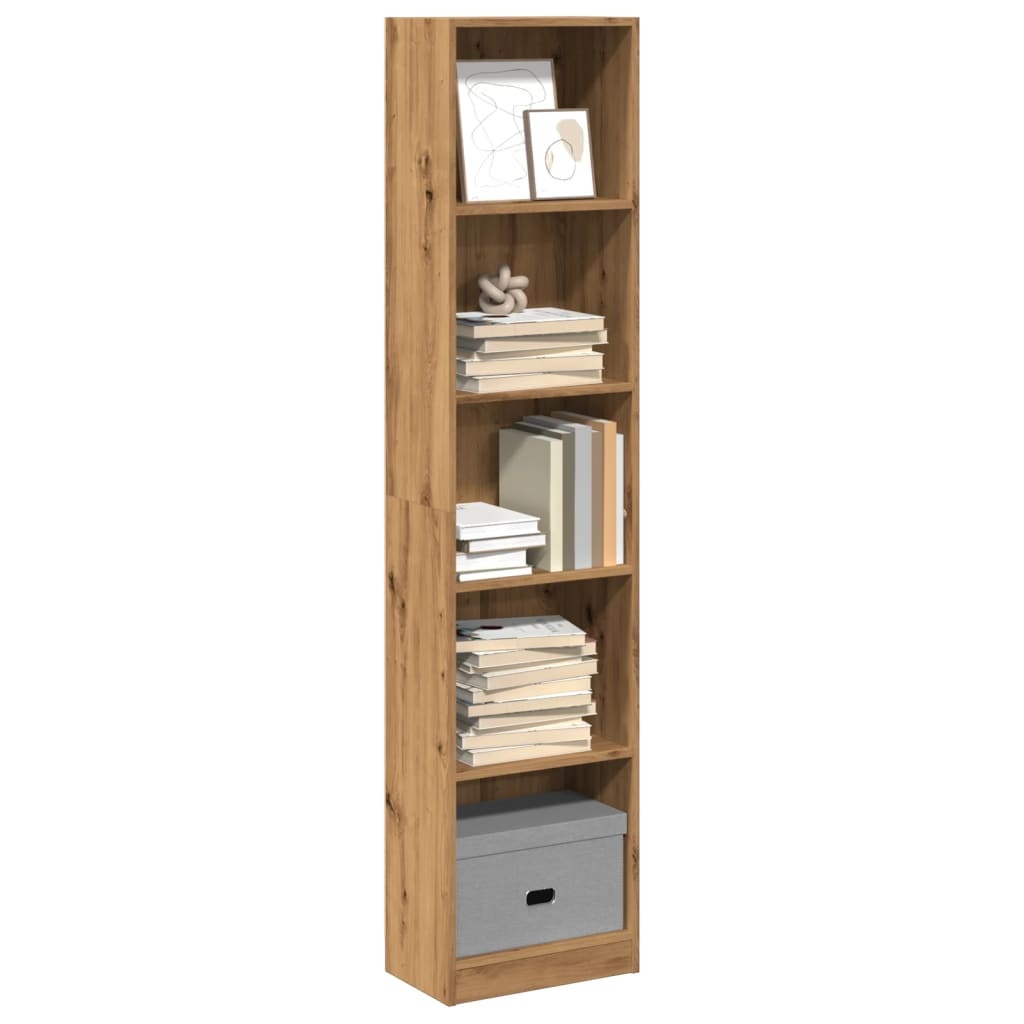 VidaXL Boekenkast 40x24x176 cm bewerkt hout artisanaal eikenkleurig