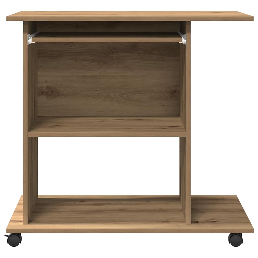 VidaXL Computerbureau 80x50x75 cm bewerkt hout artisanaal eikenkleur