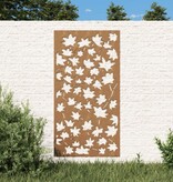 VidaXL Wanddecoratie tuin esdoornbladontwerp 105x55 cm cortenstaal