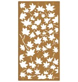 VidaXL Wanddecoratie tuin esdoornbladontwerp 105x55 cm cortenstaal
