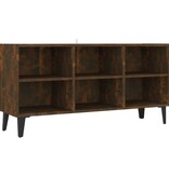 VidaXL Tv-meubel met metalen poten 103,5x30x50 cm gerookt eikenkleurig