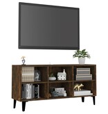 VidaXL Tv-meubel met metalen poten 103,5x30x50 cm gerookt eikenkleurig