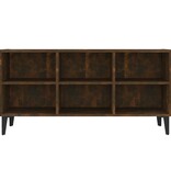 VidaXL Tv-meubel met metalen poten 103,5x30x50 cm gerookt eikenkleurig