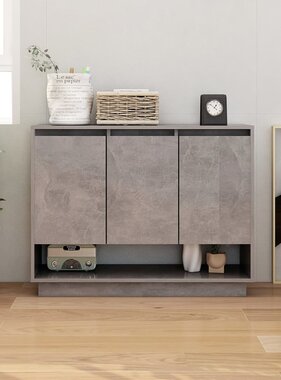 VidaXL Dressoir 97x31x75 cm bewerkt hout betongrijs