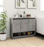 VidaXL Dressoir 97x31x75 cm bewerkt hout betongrijs