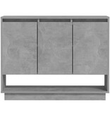 VidaXL Dressoir 97x31x75 cm bewerkt hout betongrijs