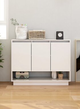 VidaXL Dressoir 97x31x75 cm bewerkt hout wit