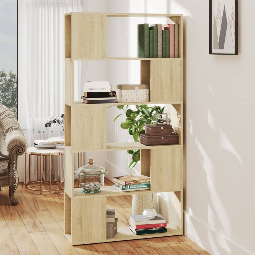 VidaXL Boekenkast/kamerscherm 80x24x155 cm bewerkt hout sonoma eiken