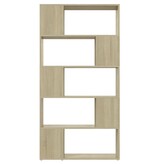 VidaXL Boekenkast/kamerscherm 80x24x155 cm bewerkt hout sonoma eiken