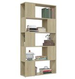 VidaXL Boekenkast/kamerscherm 80x24x155 cm bewerkt hout sonoma eiken