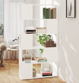 VidaXL Boekenkast/kamerscherm 80x24x155 cm bewerkt hout wit