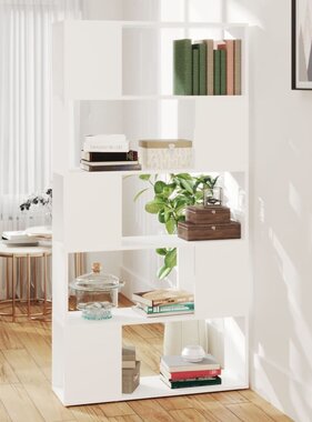 VidaXL Boekenkast/kamerscherm 80x24x155 cm bewerkt hout wit