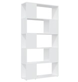 VidaXL Boekenkast/kamerscherm 80x24x155 cm bewerkt hout wit