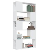 VidaXL Boekenkast/kamerscherm 80x24x155 cm bewerkt hout wit
