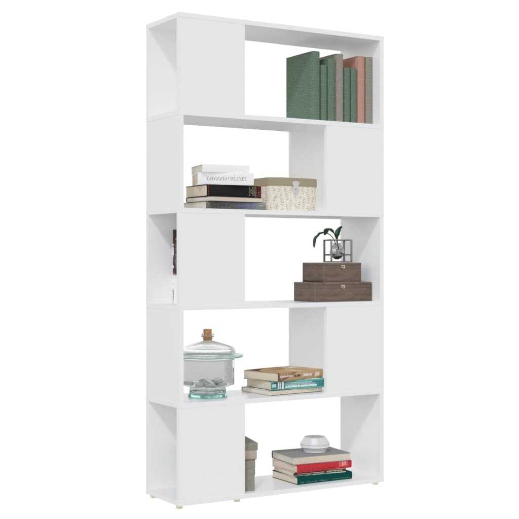 VidaXL Boekenkast/kamerscherm 80x24x155 cm bewerkt hout wit