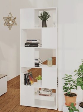VidaXL Boekenkast/kamerscherm 60x24x155 cm bewerkt hout wit