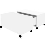 VidaXL Salontafel 75x75x38 cm bewerkt hout wit