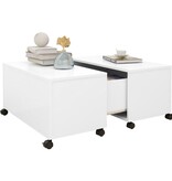 VidaXL Salontafel 75x75x38 cm bewerkt hout wit