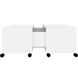 VidaXL Salontafel 75x75x38 cm bewerkt hout wit