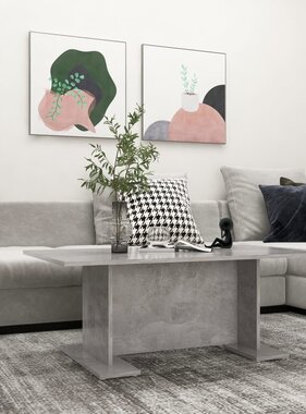 VidaXL Salontafel 103,5x60x40 cm bewerkt hout betongrijs