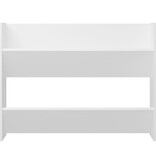 VidaXL Wandschoenenkast 80x18x60 cm bewerkt hout wit