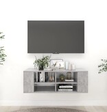 VidaXL Tv-wandmeubel 102x35x35 cm bewerkt hout betongrijs