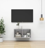 VidaXL Tv-wandmeubel 37x37x72 cm bewerkt hout betongrijs