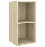 VidaXL Tv-wandmeubel 37x37x72 cm bewerkt hout sonoma eikenkleurig