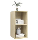 VidaXL Tv-wandmeubel 37x37x72 cm bewerkt hout sonoma eikenkleurig