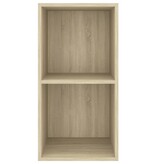 VidaXL Tv-wandmeubel 37x37x72 cm bewerkt hout sonoma eikenkleurig