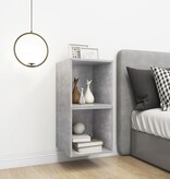 VidaXL Wandkasten 2 st 37x37x37 cm bewerkt hout betongrijs