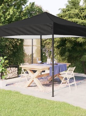 VidaXL Partytent inklapbaar 3x3 m zwart