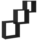 VidaXL Wandplanken kubus 68x15x68cm bewerkt hout zwart eikenkleur