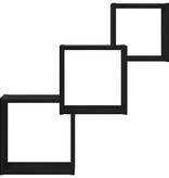 VidaXL Wandplanken kubus 68x15x68cm bewerkt hout zwart eikenkleur