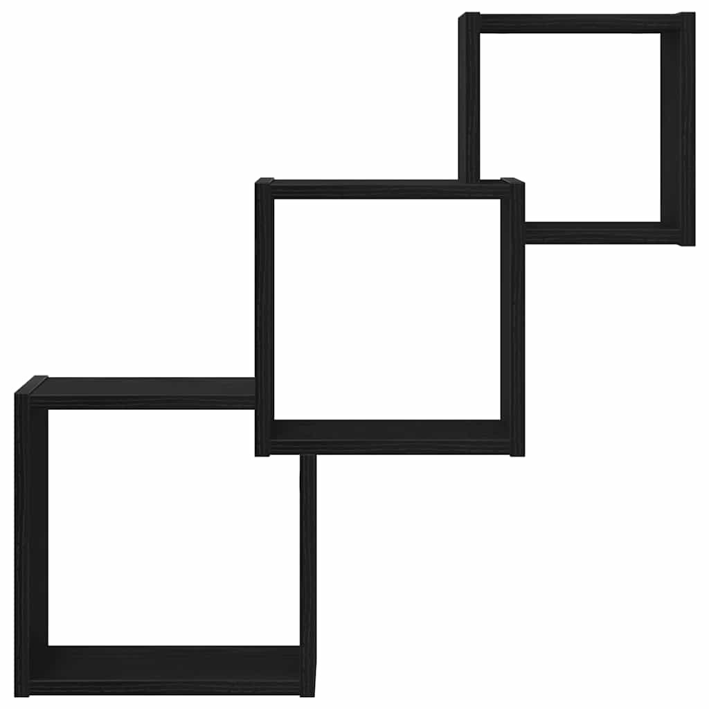 VidaXL Wandplanken kubus 68x15x68cm bewerkt hout zwart eikenkleur