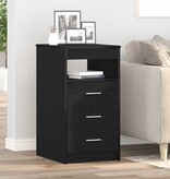 VidaXL Ladekast 40x50x76 cm bewerkt hout zwart eikenkleurig