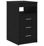 VidaXL Ladekast 40x50x76 cm bewerkt hout zwart eikenkleurig