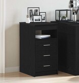 VidaXL Ladekast 40x50x76 cm bewerkt hout zwart eikenkleurig