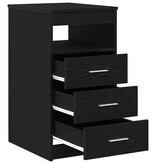VidaXL Ladekast 40x50x76 cm bewerkt hout zwart eikenkleurig