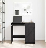 VidaXL Bureau 86x49x76 cm spaanplaat zwart eikenkleurig