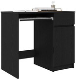 VidaXL Bureau 86x49x76 cm spaanplaat zwart eikenkleurig