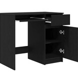 VidaXL Bureau 86x49x76 cm spaanplaat zwart eikenkleurig