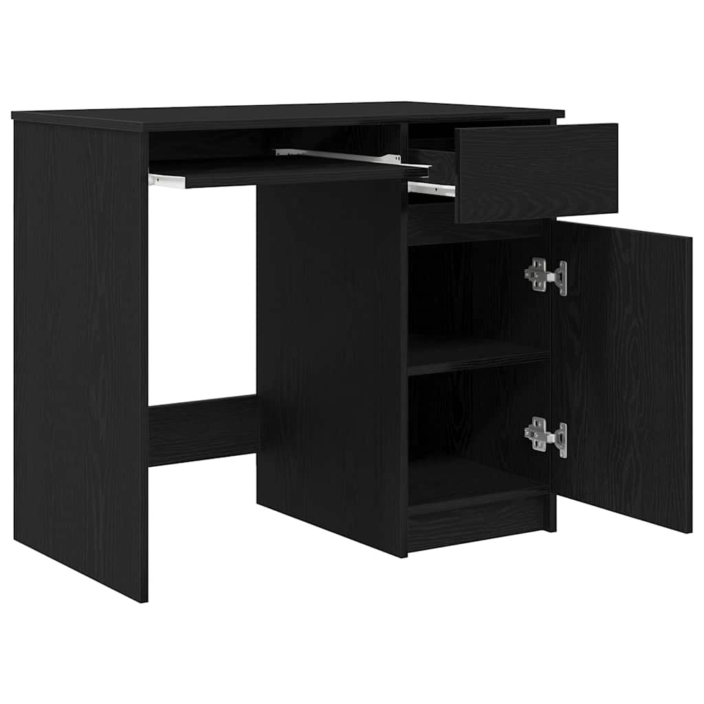 VidaXL Bureau 86x49x76 cm spaanplaat zwart eikenkleurig