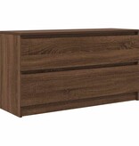 VidaXL Tv-meubel 100x35x54 cm bewerkt hout bruin eikenkleur