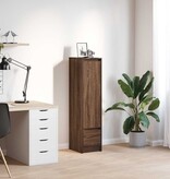 VidaXL Hoge kast 29,5x34x119,5 cm spaanplaat bruin eikenkleurig
