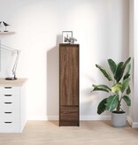 VidaXL Hoge kast 29,5x34x119,5 cm spaanplaat bruin eikenkleurig