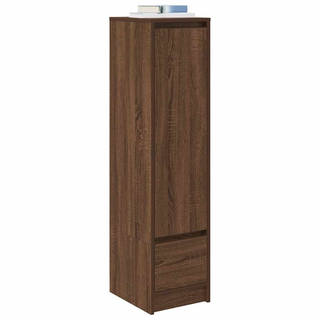 VidaXL Hoge kast 29,5x34x119,5 cm spaanplaat bruin eikenkleurig