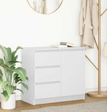 VidaXL Dressoir met lade 71x35x65 cm spaanplaat wit