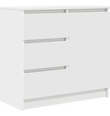VidaXL Dressoir met lade 71x35x65 cm spaanplaat wit