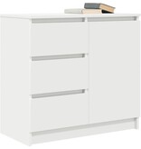 VidaXL Dressoir met lade 71x35x65 cm spaanplaat wit